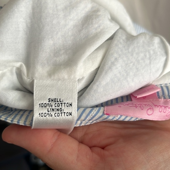 Lilly Pulitzer Fayette Skirt Striped Delta Blue Peek A Boo Stripe Size 4 Vintage - Picture 4 of 4